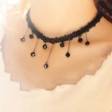 Gothic Victorian Black Lace Choker Necklace
